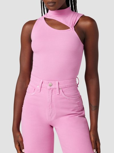 Hudson Jeans Mock Neck Cut Out Tank - Fuchsia Pink product