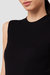 Mock Neck Sweater Tank - Black