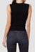 Mock Neck Sweater Tank - Black