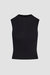 Mock Neck Sweater Tank - Black