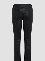 Nico Maternity Straight Ankle Jean - Coated Black