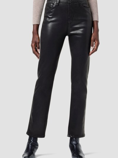 Hudson Jeans Nico Mid-Rise Straight Ankle Jean - Coated Black Beauty product