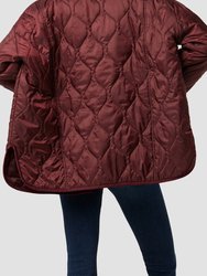 Oversized Quilted Jacket - Merlot