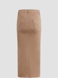 Reconstructed Skirt - Coated Hot Latte