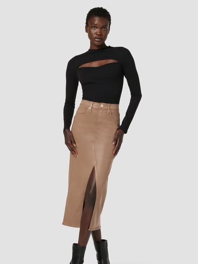 Hudson Jeans Reconstructed Skirt - Coated Hot Latte product