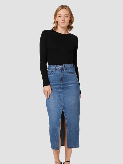 Hudson Jeans Reconstructed Skirt - Coated Indigo product