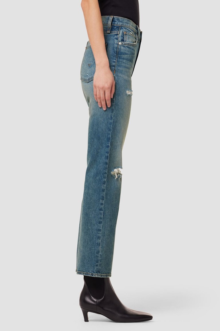 Remi High-Rise Straight Ankle Jean - Destructed Coastal
