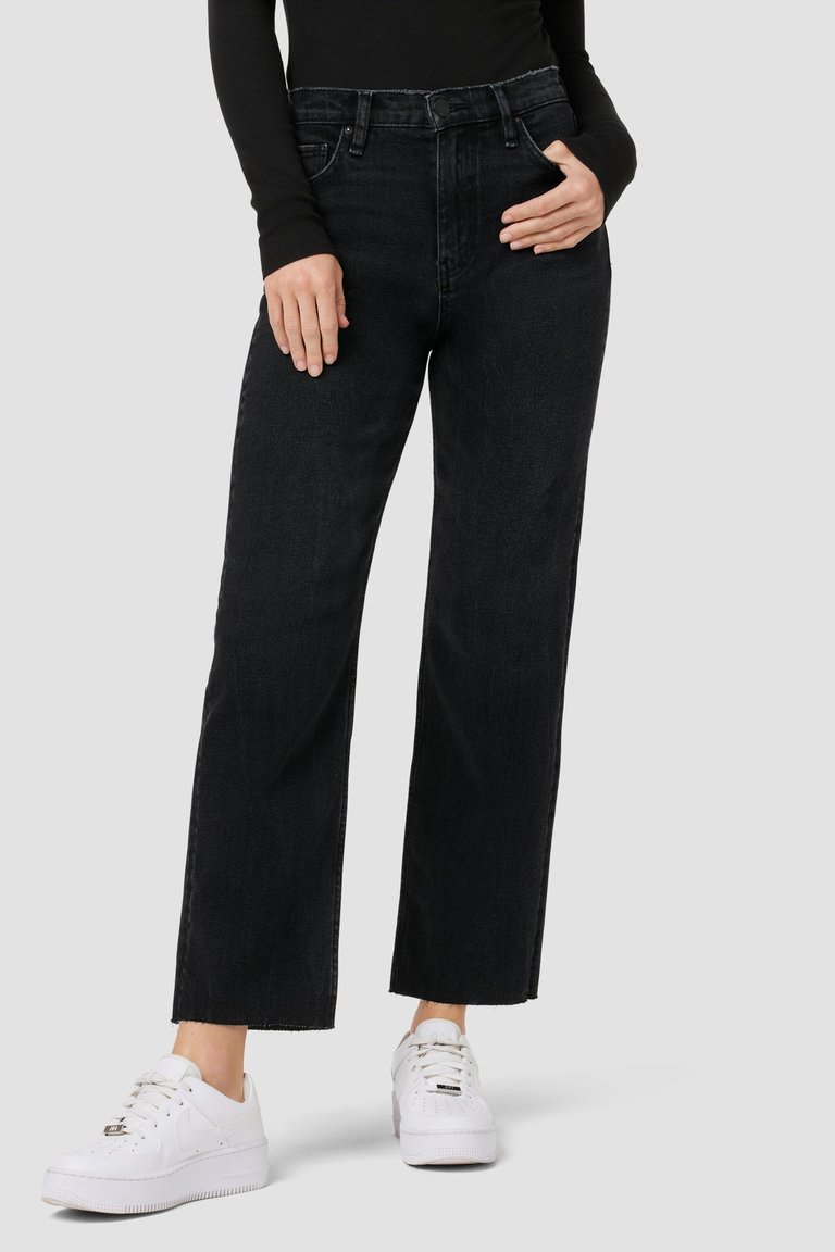 Remi High-Rise Straight Ankle Jean - Fade To Black