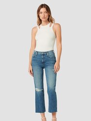 Remi High-Rise Straight Crop Jean - Stunner