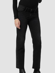Remi Straight Ankle Maternity Jean - Fade To Black