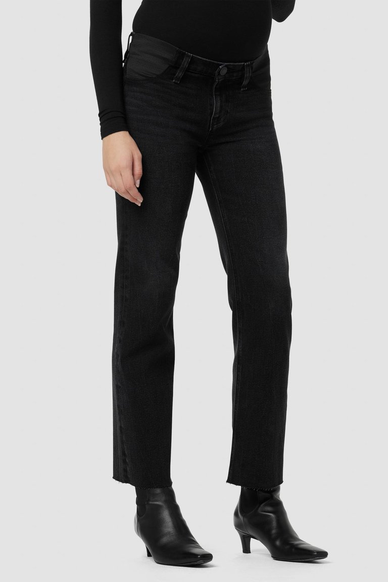 Remi Straight Ankle Maternity Jean - Fade To Black