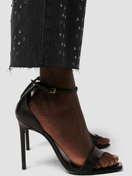 Rosie High-Rise Wide Leg Ankle Jean - Black Glitter
