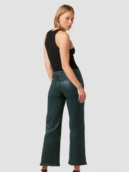 Rosie High-Rise Wide Leg Ankle Jean - Coated Scarab