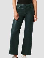 Rosie High-Rise Wide Leg Ankle Jean - Coated Scarab