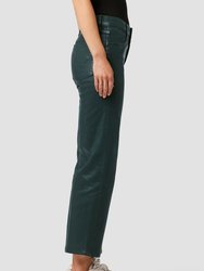 Rosie High-Rise Wide Leg Ankle Jean - Coated Scarab