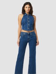 Rosie Pleated High-Rise Wide Leg Jean - Rocky Blue