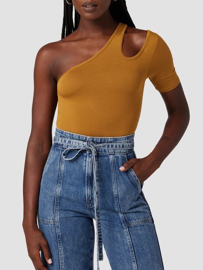 Hudson Jeans Short Sleeve Asymmetrical Bodysuit - Desert Sand product