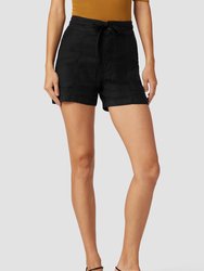 Tie Waist Short - Black Beauty