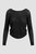 Twist Back Open Knit Sweater - Black