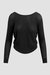 Twist Back Open Knit Sweater - Black