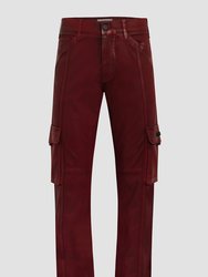 Walker Cargo Kick Flare Jeans - Crimson Wax