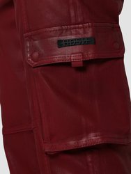 Walker Cargo Kick Flare Jeans - Crimson Wax
