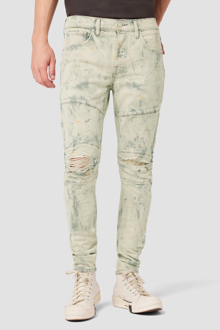 Zack Biker Skinny Jean - Tan Acid