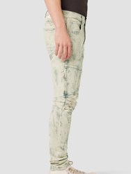 Zack Biker Skinny Jean - Tan Acid