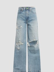 Zoe High-Rise Wide Leg Jeans - London Fog