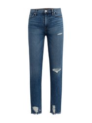 Nico Mid Rise Straight Crop Jeans - Seaglass