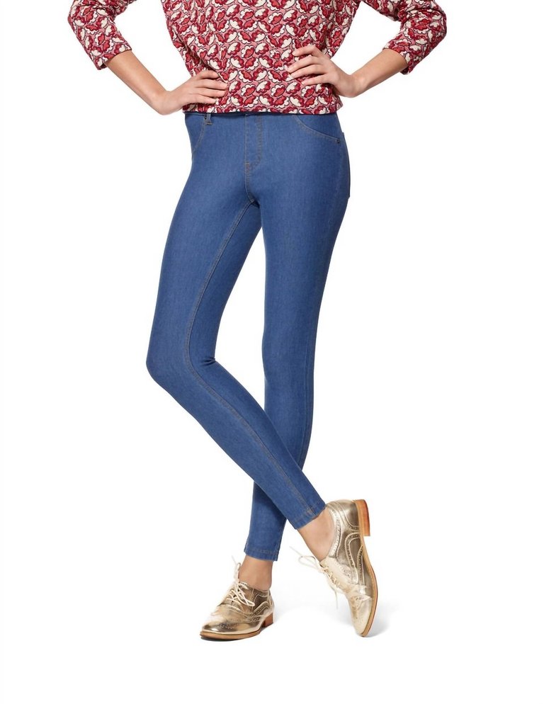 Essential Denim Leggings In Medium Wash - Medium Wash