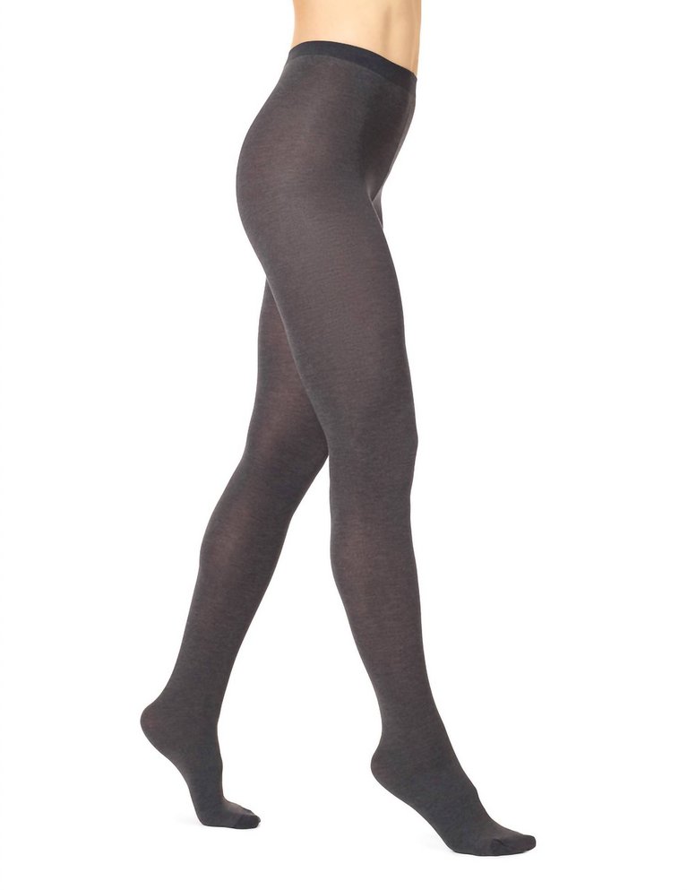 Heat Temp Tights In Graphite Heather - Graphite Heather