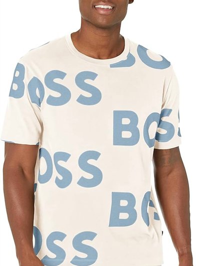 Hugo Boss All Over Logo Sort Sleeve Crew Neck Cotton T-Shirt product
