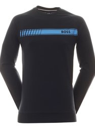 Authentic Logo Pullover Cotton Sweatshirt - Navy Blue