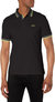 BOSS Men's Curved Logo Regular Fit Pique Polo Shirt, Black Soil - Black