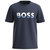 HUGO BOSS Men Big Logo Jersey Cotton T-Shirt Dark Navy/Forever Blue - Navy