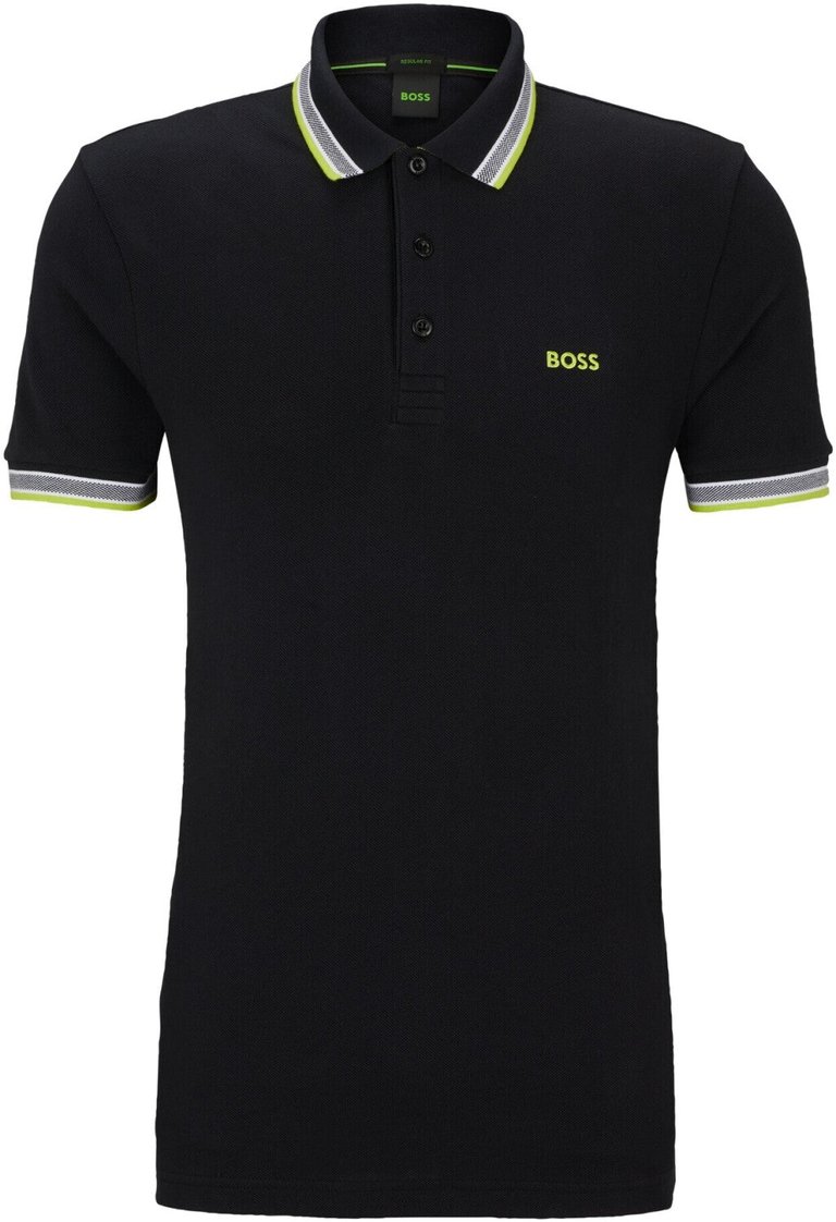 HUGO BOSS Men Paddy Short Sleeve Pique Cotton Polo T-Shirt - Gray