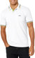 HUGO BOSS Men Paul Modern Essential Blank White/Electric Lime Polo T-Shirt - White