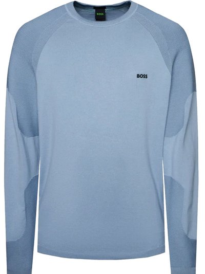 Hugo Boss Hugo Boss Men Perform-X Cotton Blend Pullover Sweater 498-Open Blue product