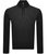Hugo Boss Men's Ofilato Black Ribbed Knit Virgin Wool Half Zip Sweater - Black