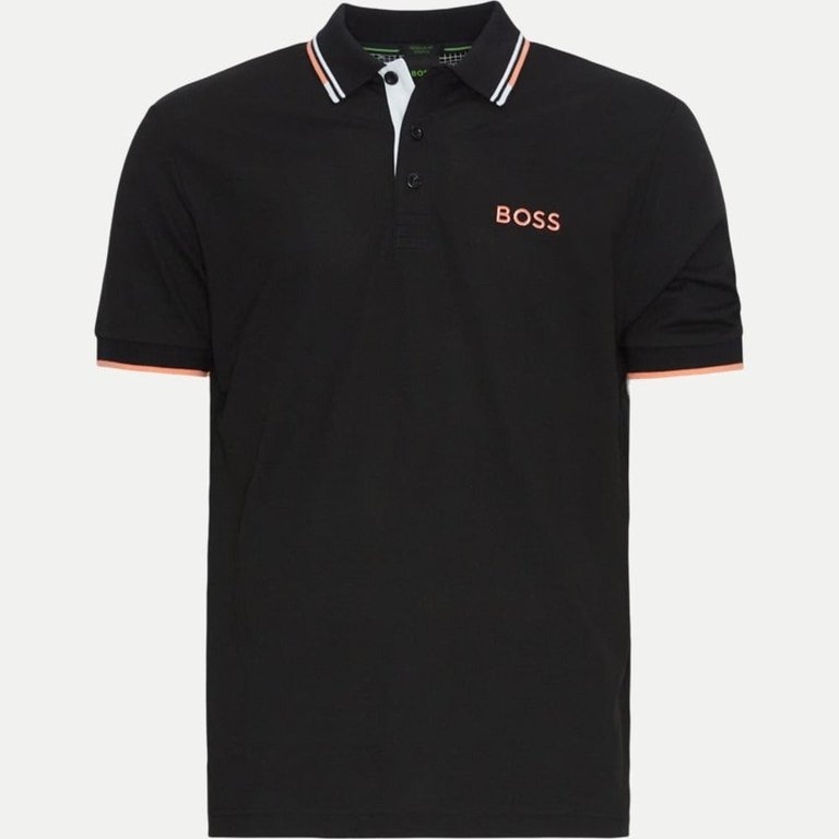 Hugo Boss Men's Paddy Pro Stretch Pique Polo Shirt, Black - Black