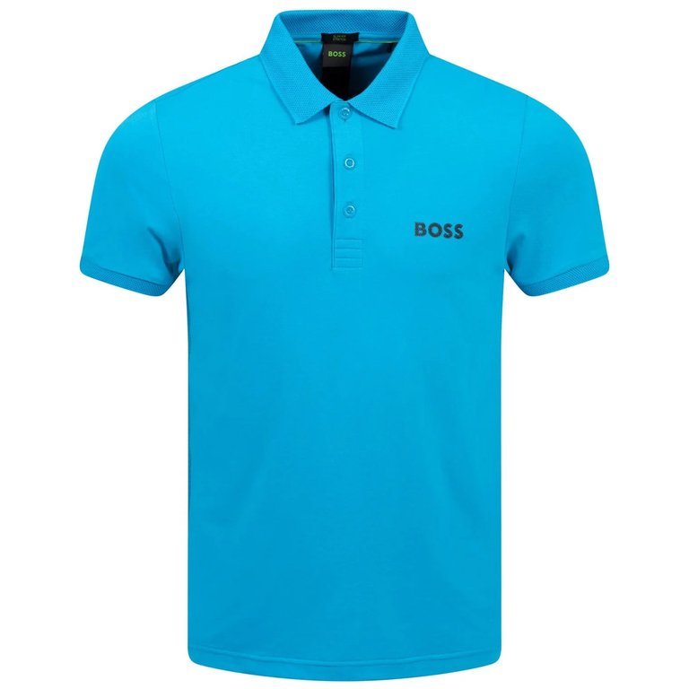 Hugo Boss Men's Paule Cotton Slim Fit Polo Shirt, Turquoise - Turquoise