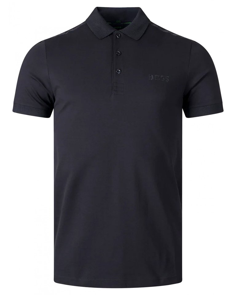 Hugo Boss Men's Paule Slim Fit Mirror Short Sleeve Polo Shirt, Black - Black