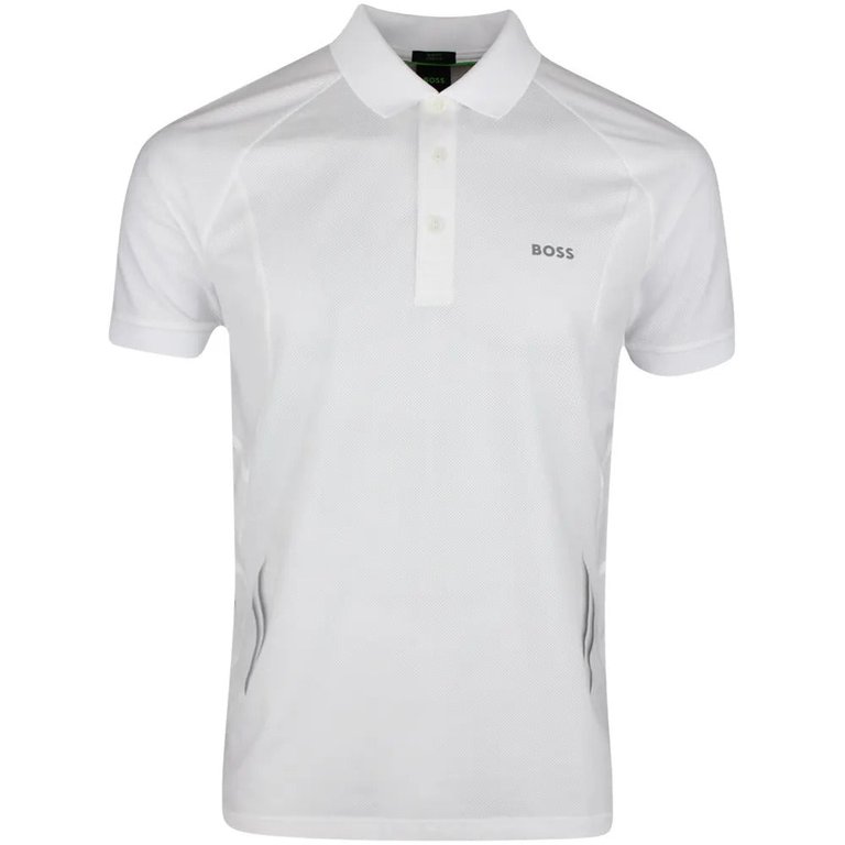 Hugo Boss Men's Piraq Active 1 Training Polo Shirt, White - White