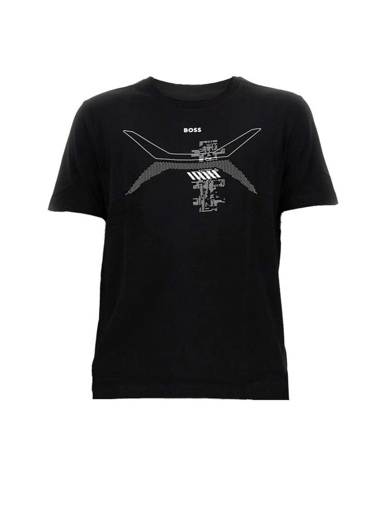 Hugo Boss Men's Tee 3 Short Sleeve Graphic T-Shirt, Black - Black