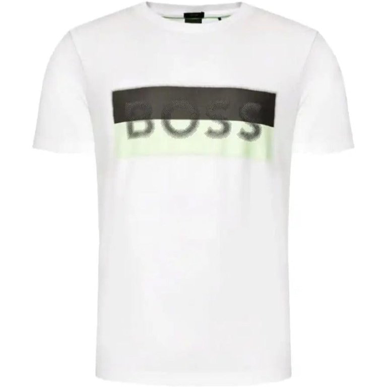 Hugo Boss Men's Tee 9 Short Sleeve Logo T-Shirt, White - White