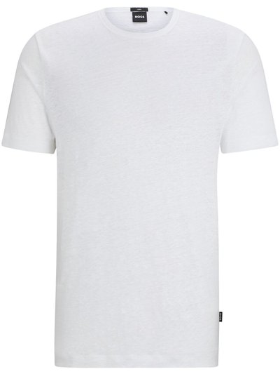Hugo Boss Hugo Boss Men's Tiburt 456 Linen Crew Neck Short Sleeve T-Shirt, White product