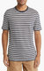 Hugo Boss Men's Tiburt 457 Striped Linen Short Sleeve Crew Neck T-Shirt, Navy/White