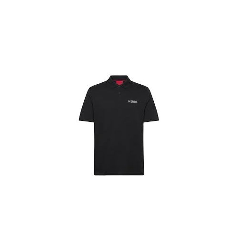 Hugo Men's Drocholo Logo Short Sleeve Polo T-Shirt, Black