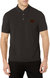 HUGO Men's Square Logo Cotton Polo Shirt Black Short Sleeve - Black